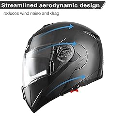 AHR Motorcycle Helmet Dual Visor Modular Flip up