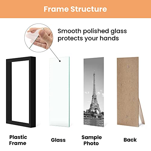 upsimples 5x7 Picture Frame with Real Glass,Bulk Photo Frames for Wall
