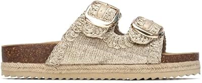 - Sandália Dourada Feminina - Calçado Confortável e Versátil - Moda Casual - Modelo 14507202 (Tamanho 38)