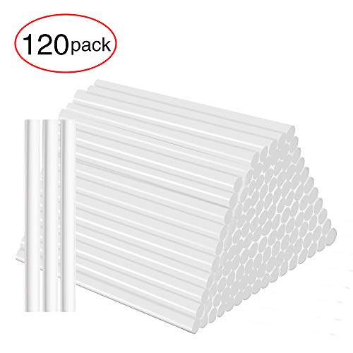 Mini Glue Gun Sticks 4" Long 0.27" Dia 120 Pack,Hot Glue Gun Refill Sticks,Low Temp Glue Sticks,Clear (120Pack Clear)