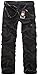 Leward Men's Casual Outdoors Active Military Army Cargo Camo Camouflage Combat Work Pants Trousers (36, Black)