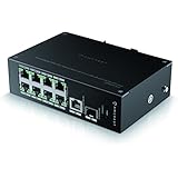 Amcrest Gigabit Uplink 9-Port POE+ Ethernet Switch with Metal Housing, 8-Ports POE+ (Plus) 802.3at 96w SFP Optical (AGPS9E8P-AT-96)