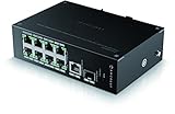 Amcrest Gigabit Uplink 9-Port Poe+ Ethernet Switch with Metal Housing