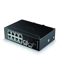 Amcrest Gigabit Uplink 9 Port PoE + Ethernet Switch con 8 ports PoE + (Plus) 802.3 at 96 W SFP Optical (agps9e8p at 96)