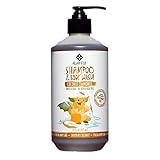 Alaffia - Everyday Coconut Shampoo and Body Wash, Babies and Kids, Gentle and Non-Irritating Support for Soft Hair and Skin with Yarrow and Chamomile, Fair Trade, Coconut Chamomile, 16 Ounces