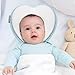 Bammax Baby Pillow Newborn, Flat Head Baby Pillow Baby Head Shaping Pillow Soft Memory Foam Baby Sleeping Pillow Syndrome Prevention Head Support for Infant 0-12 Months