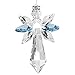 Woodstock Chimes Woodstock Rainbow Makers Collection, Crystal Guardian Angel, Large (2'') Aquamarine, Large Guardian Angels Crystal Suncatchers for Outdoor, Patio, Home or Garden Décor (CALAQ)