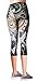 VIV Collection Printed Brushed Capris (Trail of Paisley)