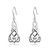 Claddagh Celtic Dangle Earrings Sterling Silver Irish Celtic Knot Jewelry for Women Girls