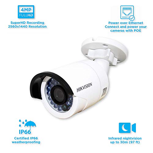 Hikvision 4MP DS-2CD2042WD-I IR PoE Network Security Bullet Camera 4mm Lens