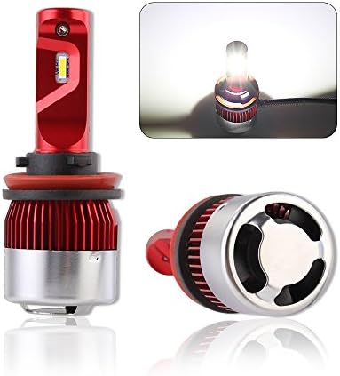NOVSIGHT H11 LED Headlight Bulbs 6000K Crystal White 60W(30Wx2) 8000LM(4000LMx2) - 2 Year Warranty