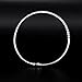 Expandable Bangle 18K White Gold Plated Crystal Cubic Zirconia Rhinestone Open Cuff Bracelet for Women Girls 6.5