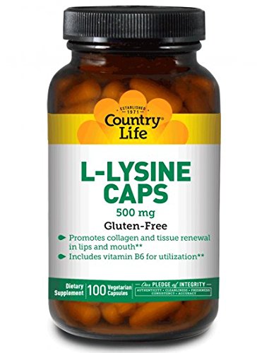 Country Life L-lysine 500 Mg with b-6, 100-Count