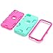 AOKER iPod Touch 6 Case, Pod Touch 5 Case, [Colorful Series] Heavy Duty High Impact Hybrid Plastic Silicone Shockproof Protective Hard Case Cover for Apple iPod touch 5 6th Generation (Mint Rose)