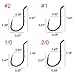 AGOOL Octopus Baitholder Hooks Fishing J Hooks- Offset Shank with 2 Barbs, Sharp, High Carbon Steel Circle Hooks for Saltwater & Freshwater Fishing