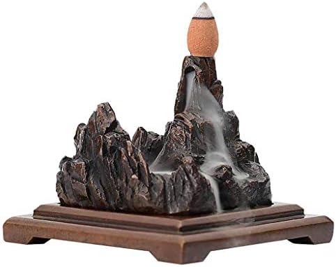 WYJW Incense Burner Copper Incense Burner Glaze Incense Smoke Cone Burner Backflow Censer Tower Holder (Incense Holder) Home Decor