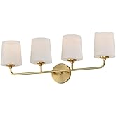 Maxim Bristol - 4 Light Bath Vanity-10 Inches Tall and 28.5 Inches Wide-Satin Brass Finish