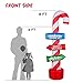 YIHONG 8 Ft Christmas Inflatables Candy Cane Decorations - Blow up Party Decor for Indoor Outdoor Yard with LED Lights