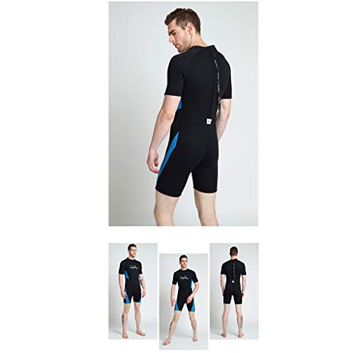 Iusun Men 's One Piece Wetsuit 3MM Bodysuit Splice Swimwear Super Stretch UV Protection Perfect for Swimming/Scuba Diving/Snorkeling/Surfing - Thumbnail 2