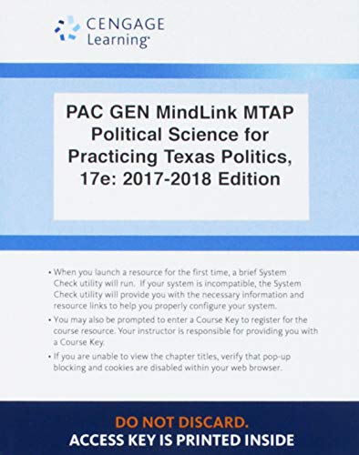 LMS Integrated for MindTap Political Science, 1 term (6 months) Printed Access Card for Brown/Langenegger/Garcia/Lewis/Biles' Practicing Texas Politics, 17th -  Lyle Brown, Printed Access Code