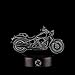 3D Optical Illusion Night Light - 7 LED Color Changing Lamp - Cool Soft Light Safe For Kids - Solution For Nightmares - Harley Davidson Motorcycle