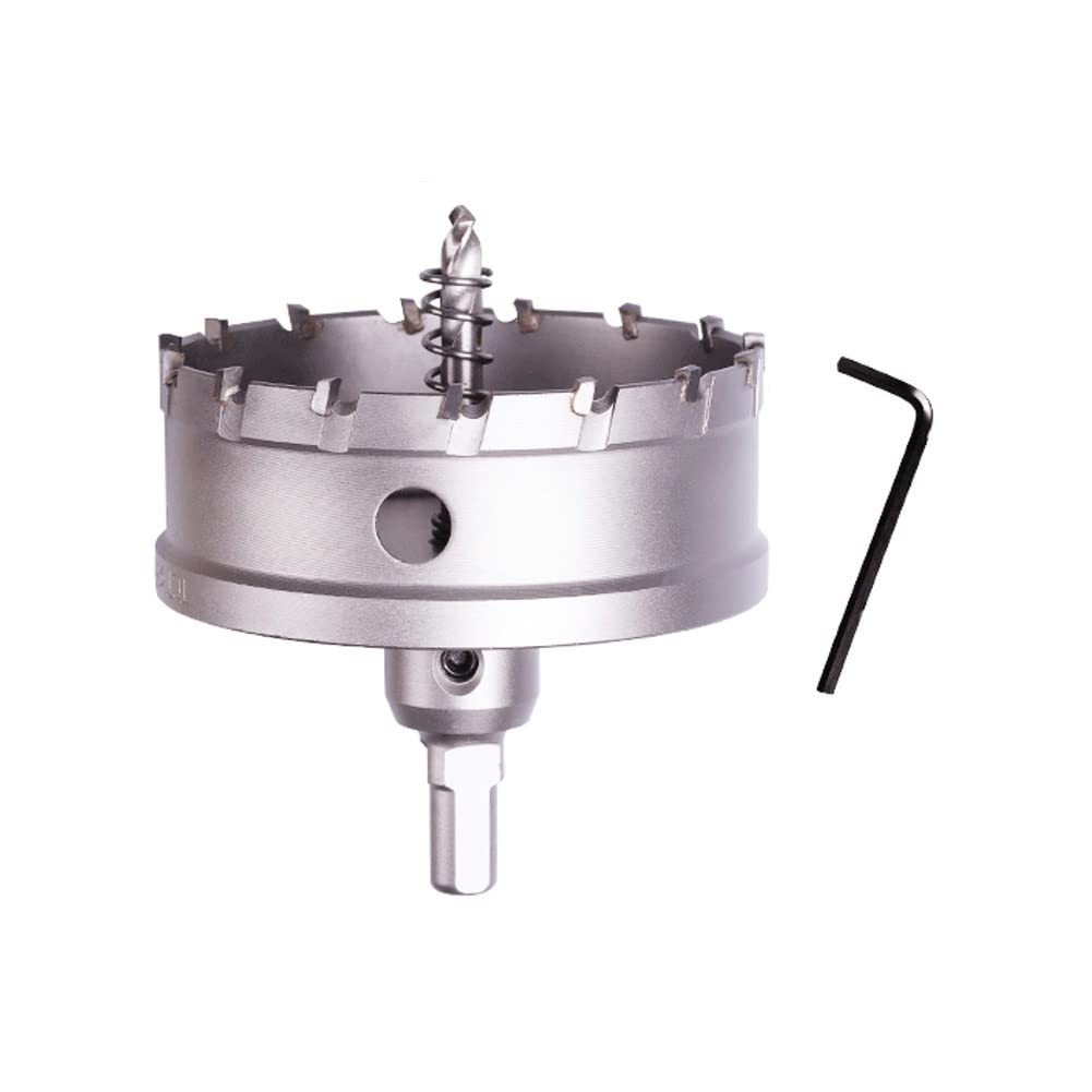 SYDARSYN 85mm Carbide Hole Saw with Arbor, TCT Hole Cutter Drill Bit for Stainless Steel, Sheet, Metal, Wood