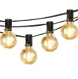 Palawell 23Ft G40 Outdoor Patio String Lights, Led Dimmable Globe String Lights for Outdoor Indoor, Outdoor Porch Lights String for Bistro Garden Backyard Christmas - Led Outdoor String Light