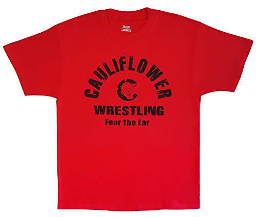 Fear The Ear Cauliflower Brand Wrestling T-Shirt (Large) Red