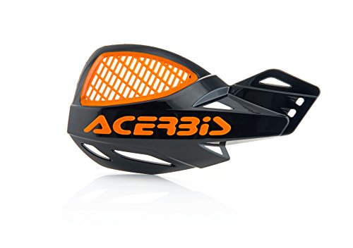 Acerbis 9846.01 Vented Uniko Handguards, Black/Orange