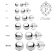 PARIKHS Gold Ball Earrings High Polished 3MM - 8MM 14k with Silicone Protected Gold Pushbacks