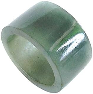 Karatgem Jewelry KARATGEM Mixed Color Jadeite Jade Ring 12 mm Wide Thumb Men Archer Ring US Size 4.5-13 (10)