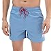 anqier Mens Swim Trunks Quick Dry Swim Shorts with Mesh Lining Swimwear Bathing Suits (Light Blue, XX-Large)