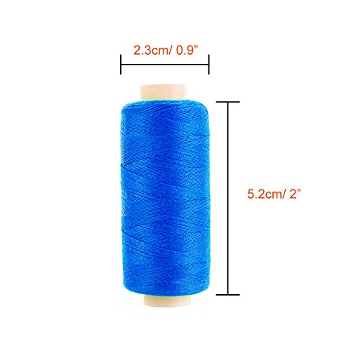 image for Paxcoo 30 Assorted Color Polyester Sewing Thread Spools 250 Yards Each