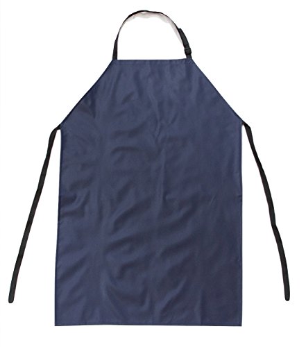 Tuff Apron Blue Heavy Duty Waterproof with Neck Adjuster Durable Long Kitchen Dishwashing Bib 41" x 27" PVC Vinyl