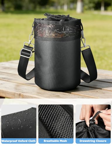 Mellbree Peg Bag for Washing Line with 50 Pegs, Clothes Peg Bag with Shoulder Strap for Laundry Clothes Pegs, Indoor Outdoor Pegs Organizer Storage Use