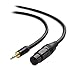 Cable Matters Short 3.5mm to XLR Cable - 3ft, Male to Female 1/8 to XLR Cable, XLRFemale to 3.5mm Cord for DSLR, DV Camcorder, Digital Voice Recorder or More, Black