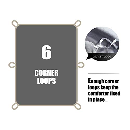 image for INGALIK Bedding 3 Piece Duvet Cover Set Full Size with Zipper Closure 