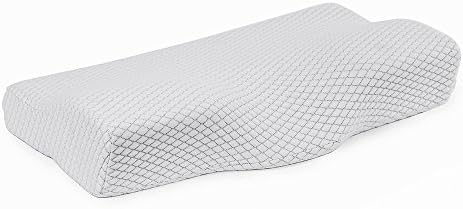 KUMFI Contoured Memory Foam Pillow Firm Cervical Bed Pillow Butterfly Shaped Ergonomic Support for Neck Pain Relief
