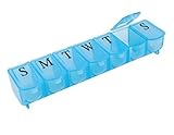 Apex 7-Day Ultra Bubble-Lok Pill Organizer (XL, Translucent Blue)