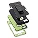 iPhone 6 Case, iPhone 6S Case [HEAVY DUTY] Built-in Screen Protector Tough 4 in1 Rugged Shorkproof Cover [With Kickstand] (Green)