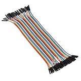 Veewon® Flexible 20cm Multicolored 40 Pin Female to Female Breadboard Jumper Wires Ribbon Cable Wire (Female to Female)