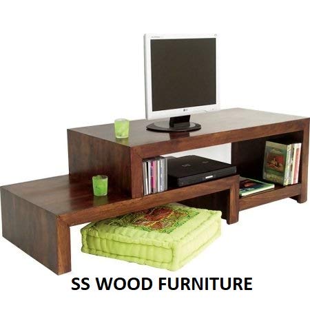 SS WOOD Furniture Sheesham Wood TV Unit, Wooden TV Cabinet, TV Stand for Living Room, Drawing Room, Home Decor