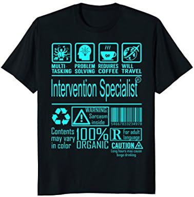 Intervention Specialist Multitasking Job Title Shirts