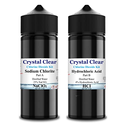 Chlorine Dioxide Kit 8 oz 45 (HCl) Hydrochloric Acid Sodium Solution