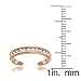 Hoops & Loops Rose Gold Flashed Sterling Silver Cubic Zirconia Toe Ring