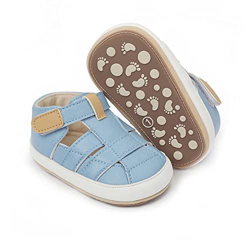 HsdsBebe Baby Boys Girls Pu Leather Hard Bottom Walking Sneakers… at Amazon