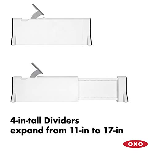 OXO Good Grips Expandable Dresser Drawer Divider - 2 Pack