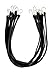 ABN EPDM Rubber Straps - 41in Black Rubber Tie Down Straps with Hooks (66in Max Stretch) Rubber Bungee Cords, 10 Pack