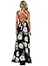 ZESICA Women/'s Halter Neck Floral Print Backless Split Beach Party Maxi Dress,Dark Blue,Large
