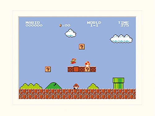 Nintendo Super Mario Bros. (1-1) 30 x 40 cm Montée... en promo sur Amazon